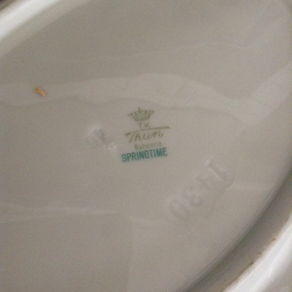 Vtg TK Thun Oval Serving Bowls Springtime China - Picture 2 of 3